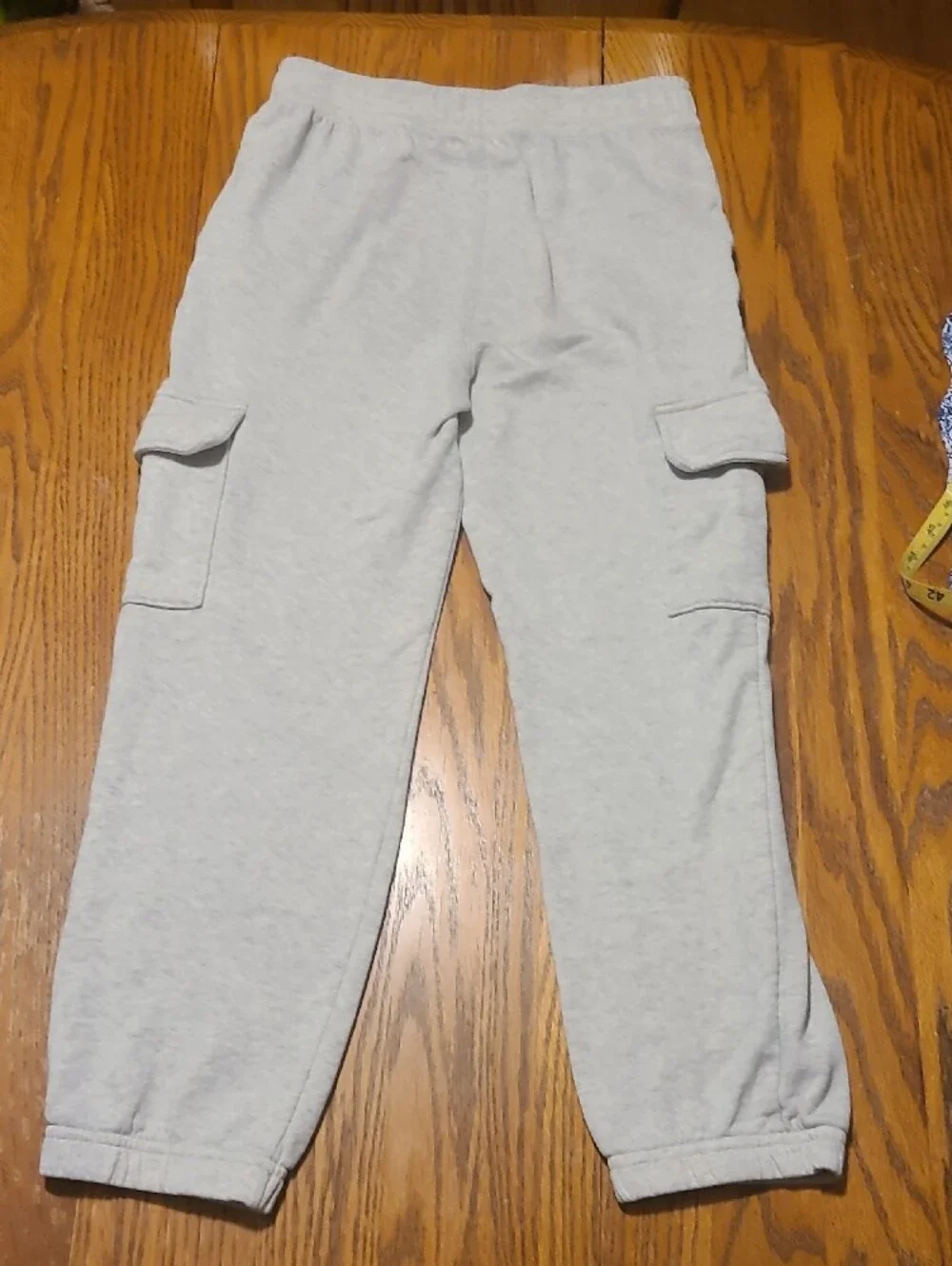 Abercrombie Kids Light Gray Sweat Cargo Joggers - Size 11/12